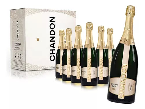 Kit Chandon Reserve Brut - 6 Garrafas 750ml+ 1 Magnum 1500ml