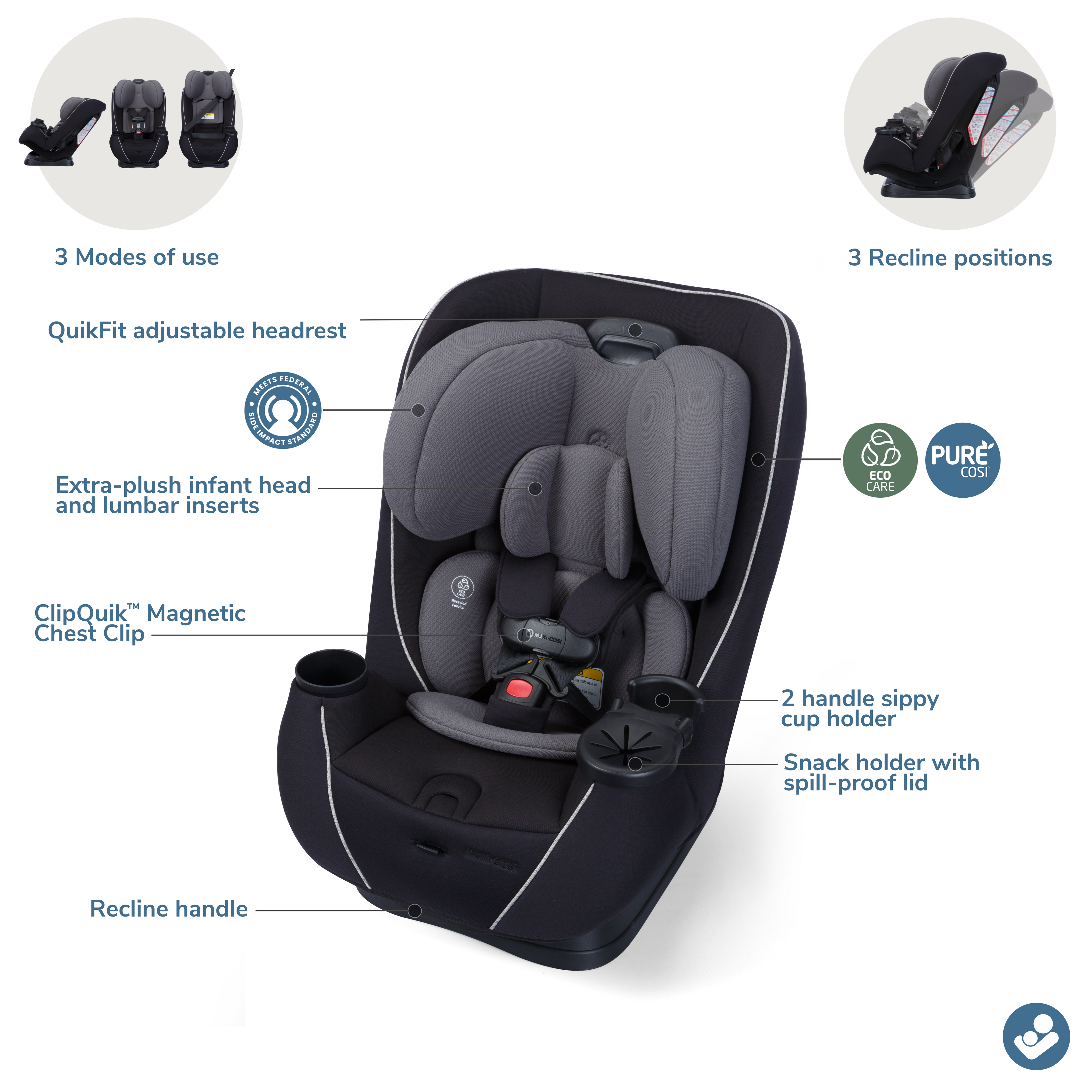Pria™ Max+ All-in-One Convertible Car Seat