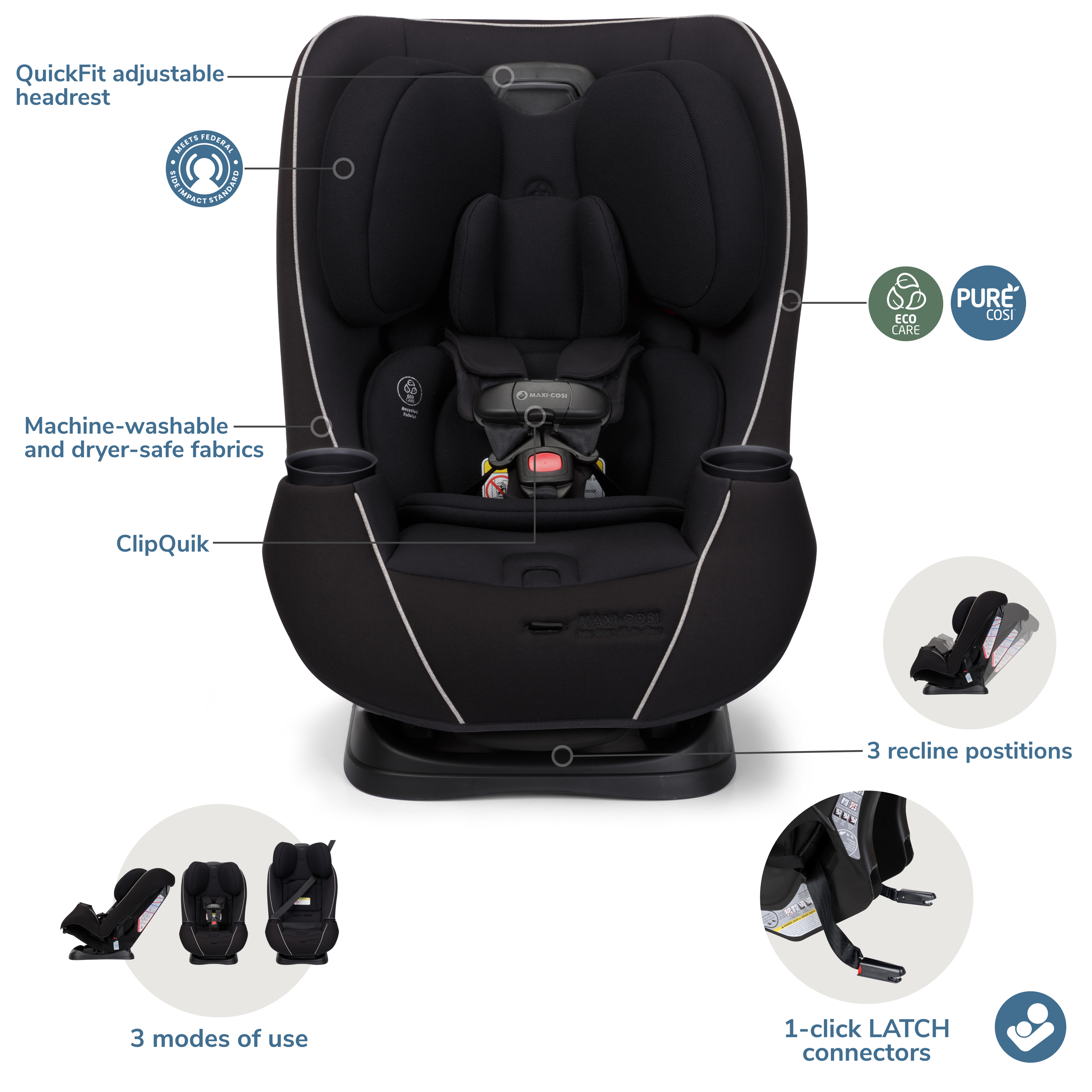 Pria™ Max All-in-One Convertible Car Seat