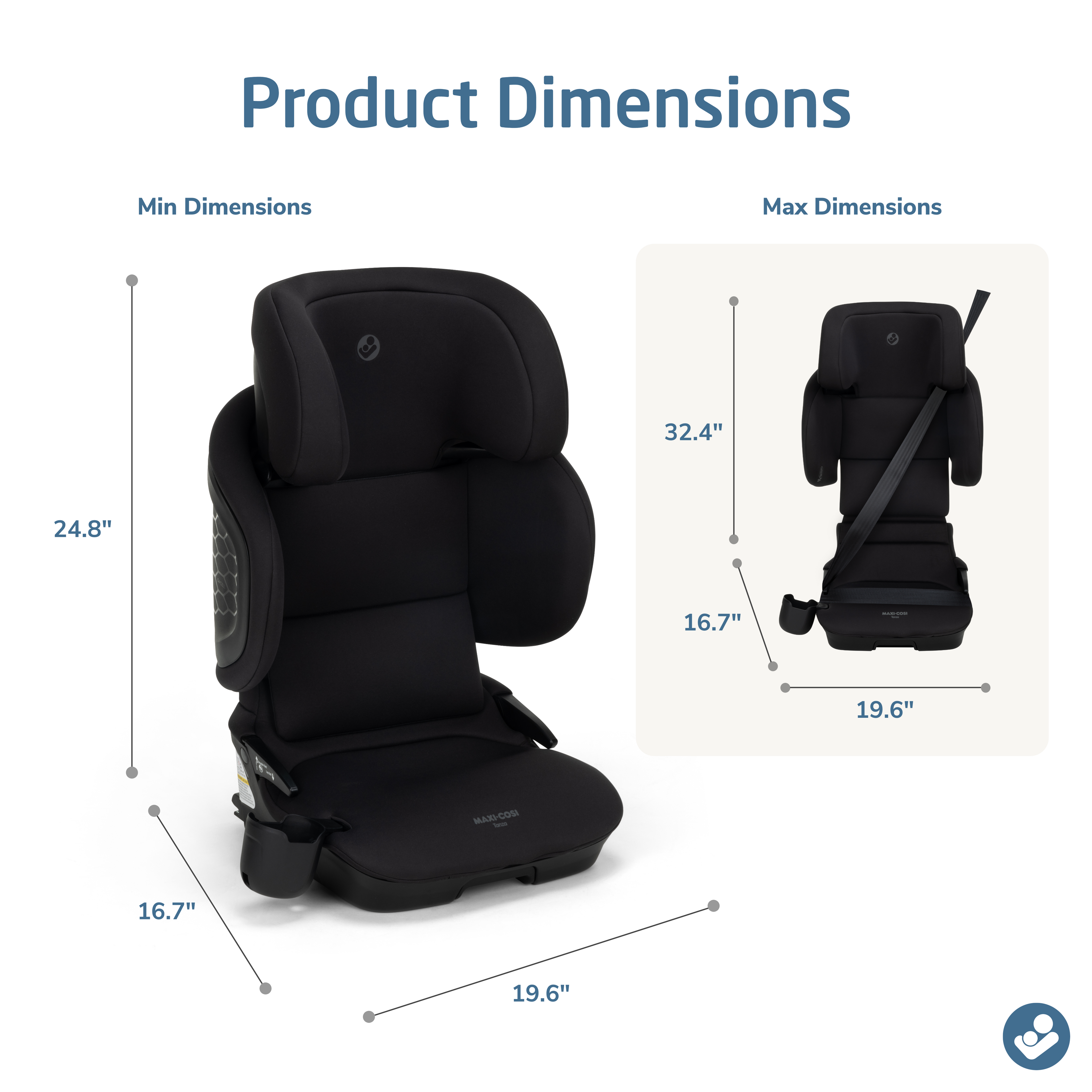 Tanza Belt-Positioning Booster Car Seat