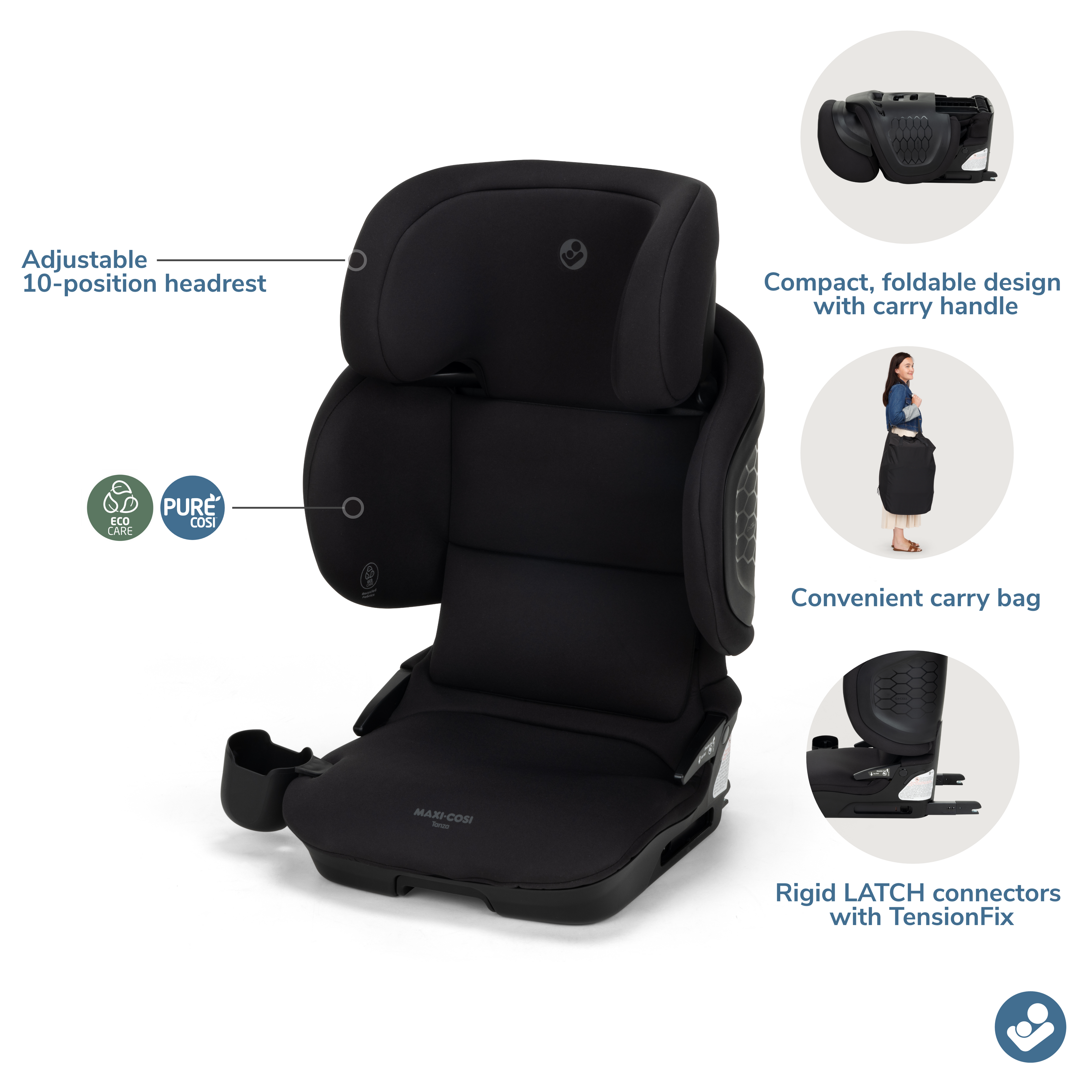 Tanza Belt-Positioning Booster Car Seat